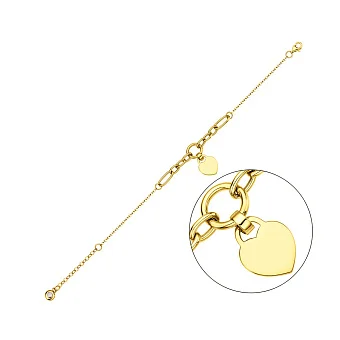 Браслет з жовтого золота з підвіскою (арт. 326334ж)