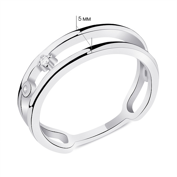 Серебряное кольцо с фианитами (арт. 7501/6187) – изображение 2