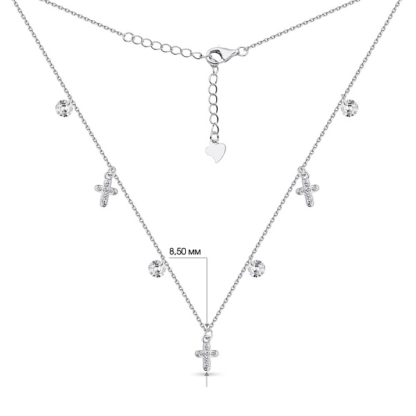 Серебряное колье с фианитами (арт. 7507/1394) – изображение 3