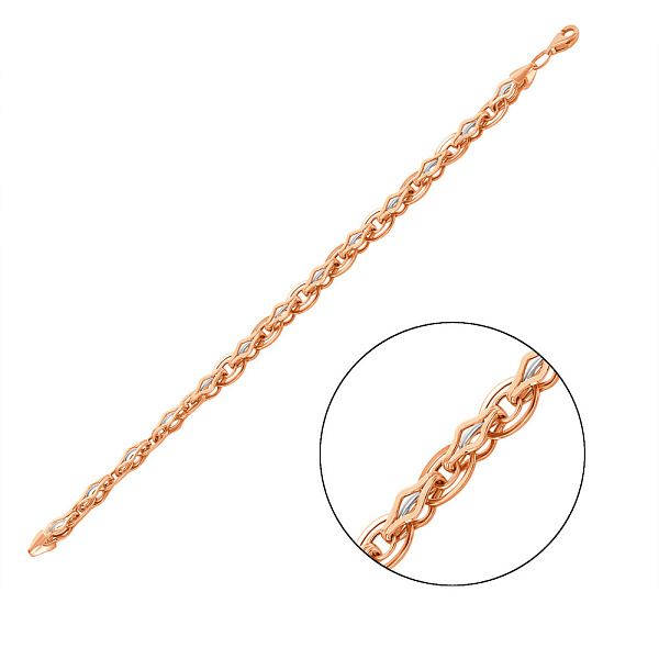 Браслет из красного и белого золота (арт. 320466р) – изображение 1