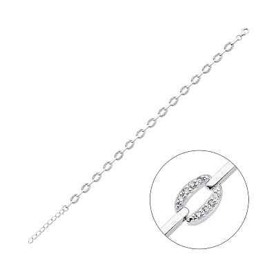 Срібний браслет з фіанітами  (арт. 7509/1005Бр)