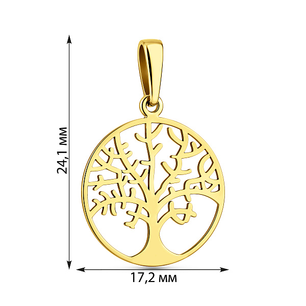 Подвес из желтого золота Дерево жизни (арт. 440606ж) – изображение 2