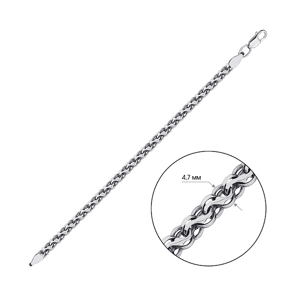 Браслет из серебра плетения Ручеек (арт. 03115208ч) – изображение 2