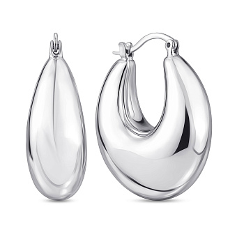 Серебряные серьги-конго без камней (арт. 7502/10124/25)