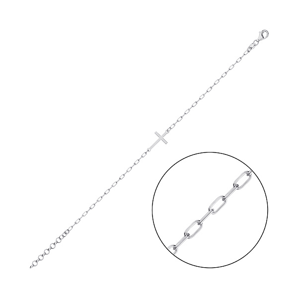 Серебряный браслет Крестик без камней (арт. 7509/4877) – изображение 1