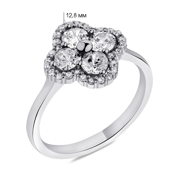 Кольцо серебряное с фианитами (арт. 7501/6270) – изображение 2