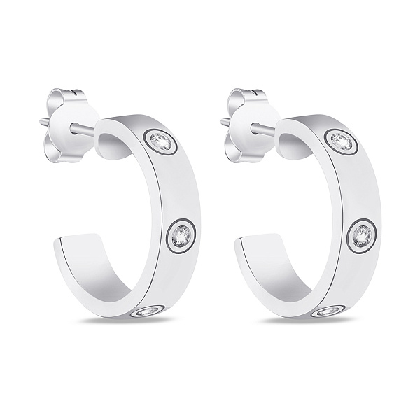 Серьги из серебра с фианитами (арт. 7518/6367) – изображение 1