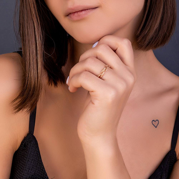 Золотое кольцо Колоски (арт. 140036) – изображение 2