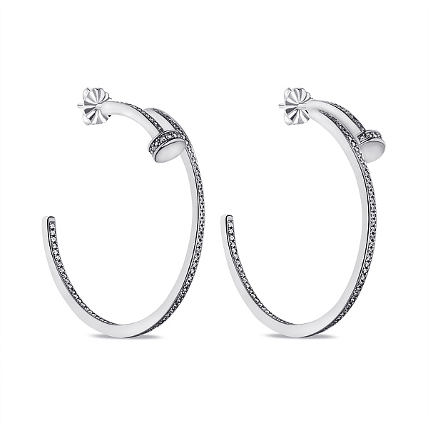 Серебряные серьги с фианитами (арт. 7518/6784/40) – изображение 1