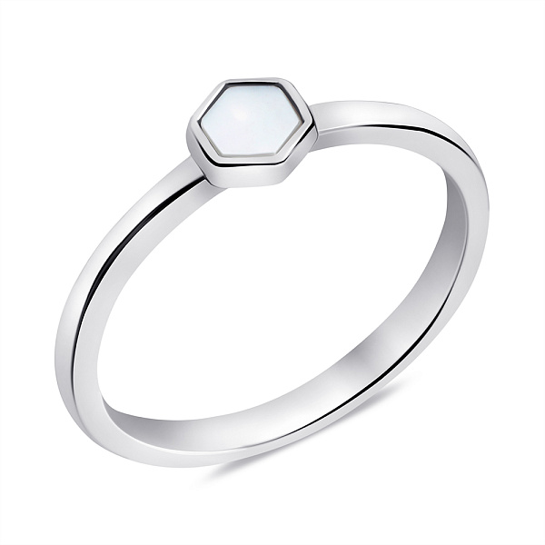 Срібна каблучка з перламутром (арт. 7501/6803п) – зображення 1