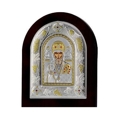 Ікона зі срібла «Святий Миколай» (220х180 мм) (арт. MA/E3108BX)