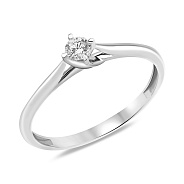 Фото Кольцо из белого золота с бриллиантом (арт. К011331010б)