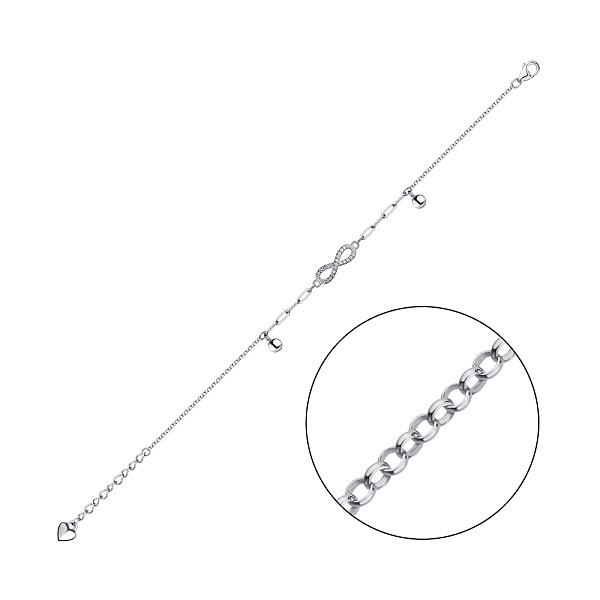 Серебряный браслет "Бесконечность" (арт. 7509/3796) – изображение 1