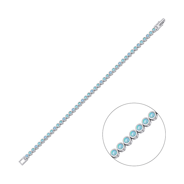 Срібний браслет з опалом (арт. 7509/4836Пог) – зображення 1