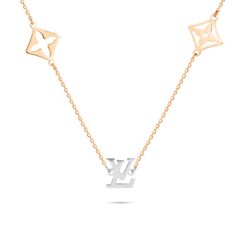 Колье из комбинированного золота (арт. 351360)