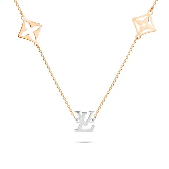 Колье из комбинированного золота (арт. 351360)