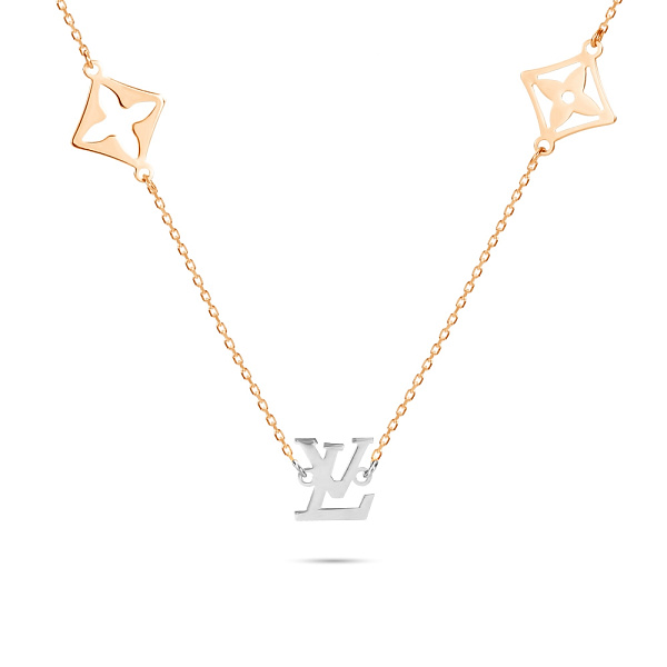 Колье из комбинированного золота (арт. 351360) – изображение 1