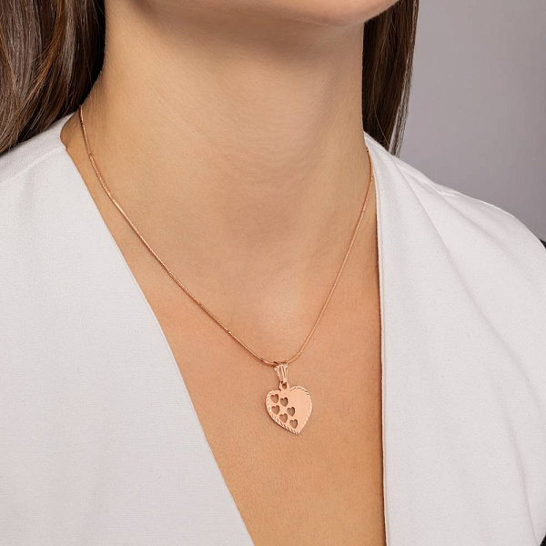 Золотой кулон Сердечко (арт. 424924/2) – изображение 2