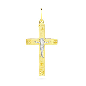 Крестик Оберег из желтого золота (арт. 501588ж)