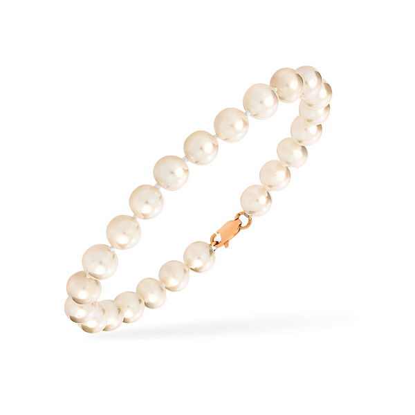 Свадебный браслет из жемчуга с золотым замком (арт. 322070) – изображение 1