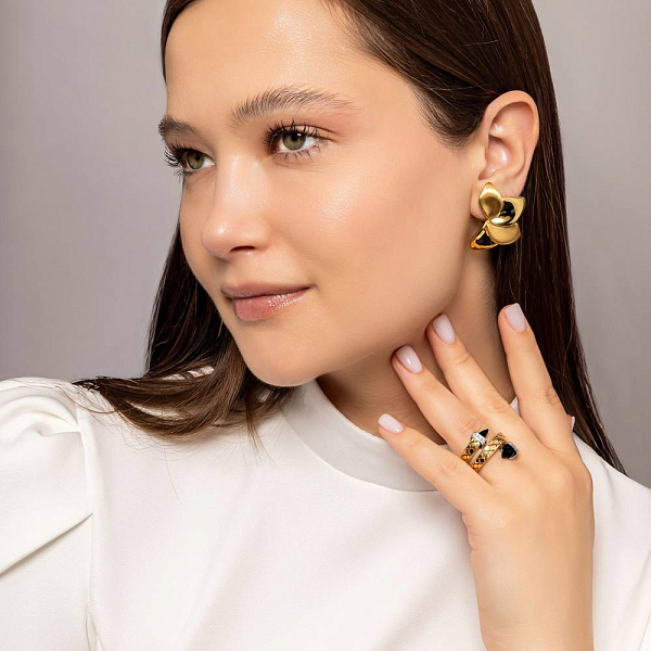 Золотые серьги Francelli (арт. 111419жм) – изображение 5