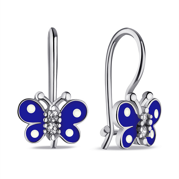 Серебряные детские серьги с фианитами (арт. 7502/9747ебс) – изображение 1