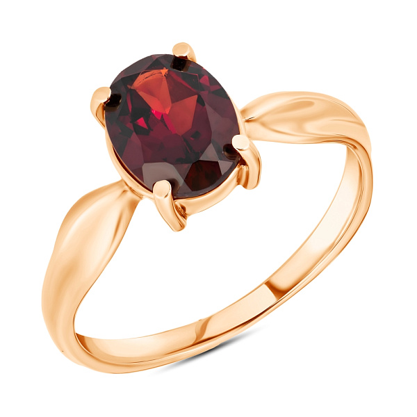 Кольцо золотое с гранатом (арт. 140355Пк) – изображение 1