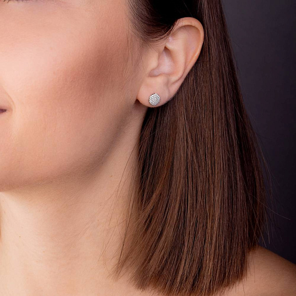 Золоті сережки пусети з діамантами (арт. С341303020б) – зображення 2