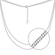 Серебряное колье без камней Trendy Style (арт. 7507/2016)