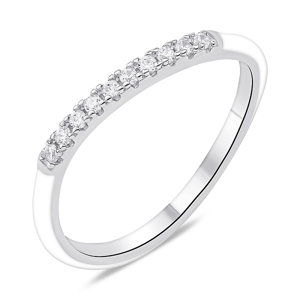 Серебряное кольцо с эмалью и дорожкой из фианитов (арт. 7501/7023еб) – изображение 1