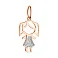 Підвіс "Дівчинка" з червоного і білого золота  (арт. 424526кб) – зображення 1