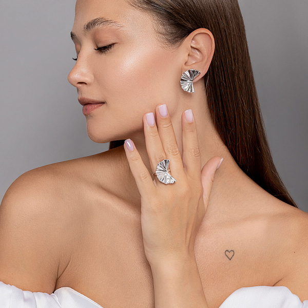 Каблучка з білого золота Francelli (арт. 141422б) – зображення 6