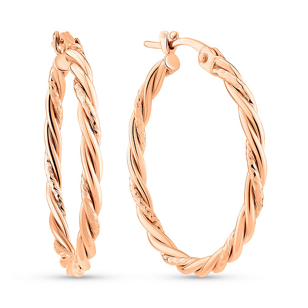 Золотые серьги-кольца (арт. 1091726/25) – изображение 1