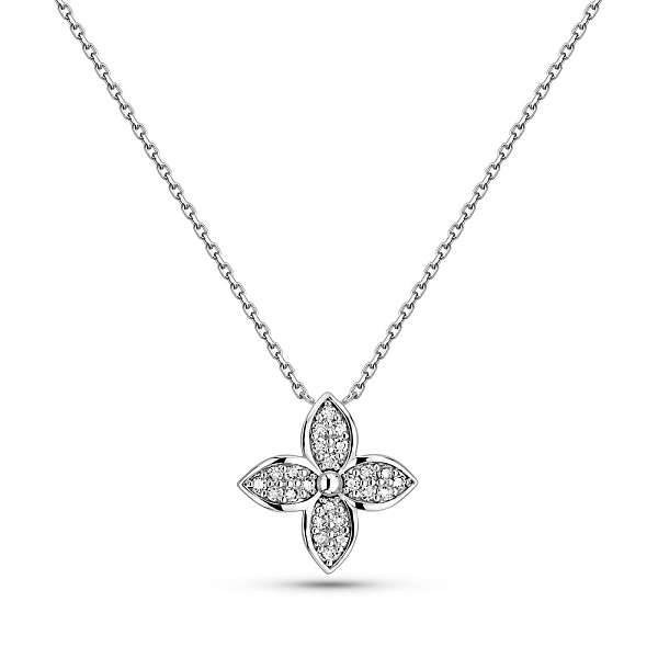 Золотое колье Цветок с бриллиантами (арт. 7192069202) – изображение 1