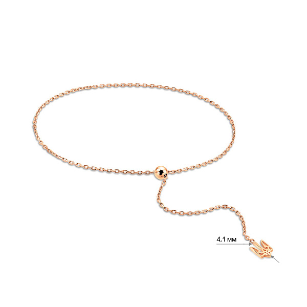 Браслет Fly из красного золота Герб Украины (арт. 326291) – изображение 2