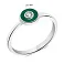 Серебряное кольцо с малахитом и фианитом (арт. 7501/6727млх) – изображение 2