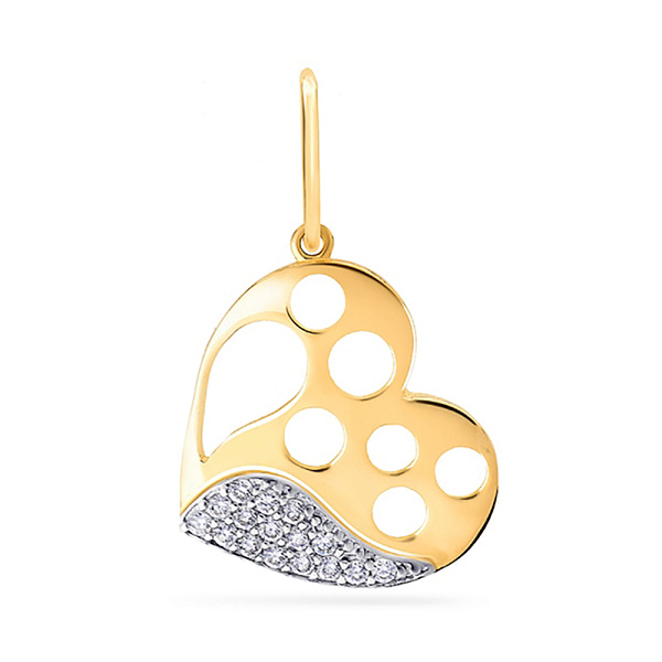 Кулон золотой Сердце (арт. 422679ж) – изображение 1