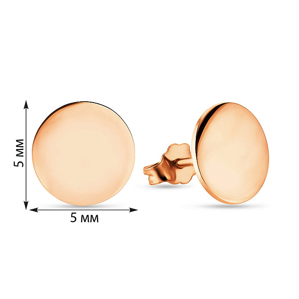 Пусеты золотые «Монеты» (арт. 105708/1) – изображение 2
