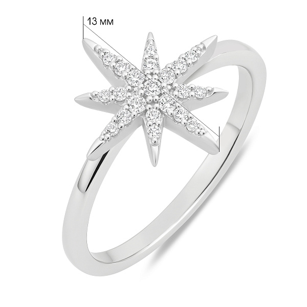 Серебряное кольцо с фианитами (арт. 7501/8356) – изображение 2