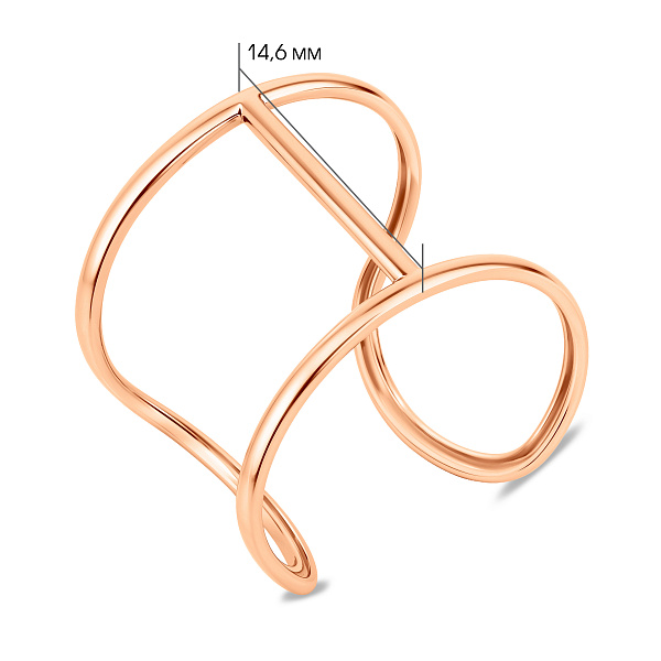 Незамкнутое кольцо из золота (арт. 140027) – изображение 6