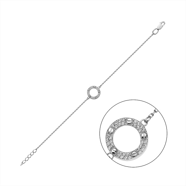 Серебряный браслет с фианитами (арт. 7509/676брп) – изображение 1