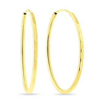 Серьги-кольца из желтого золота (арт. 121902/55ж)