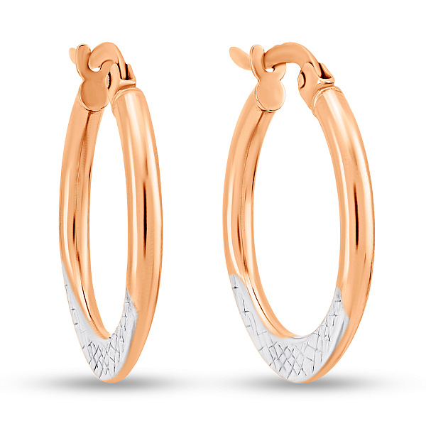 Золотые серьги-кольца без камней (арт. 106131) – изображение 1