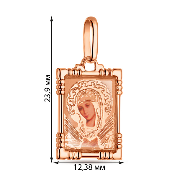 Золотая ладанка Божья Матерь Семистрельная (арт. 401000С) – изображение 2