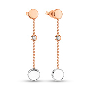 Серьги из красного и белого золота (арт. 1091269кб)