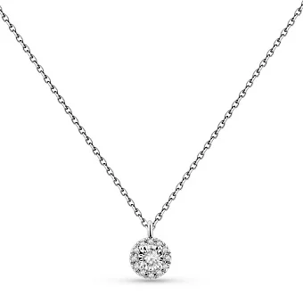 Кольє з білого золота з діамантами (арт. Ц011684005б)