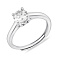 Серебряное кольцо с одним фианитом (арт. 7501/8099) – изображение 1