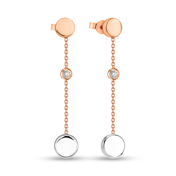 Серьги из красного и белого золота (арт. 1091269кб) – изображение 1