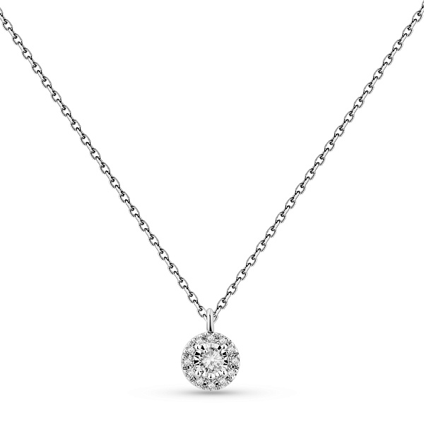 Кольє з білого золота з діамантами (арт. Ц011684005б) – зображення 1