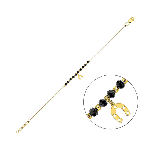 Золотий браслет з оніксом (арт. 324537жоП1) – зображення 1